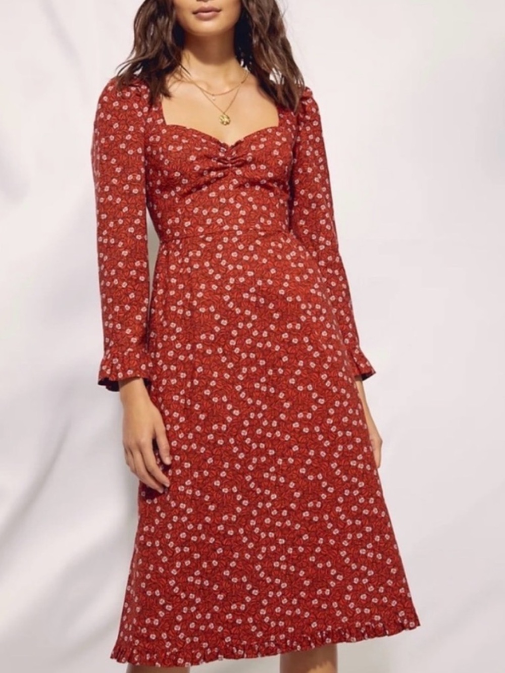 Wilfred Novella Dress- Floral Red Size Small